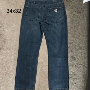 Carhartt Men's Dark Blue Straight Jeans